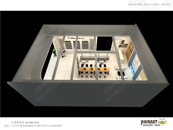 大黃蜂展覽設計-眾簾展臺頂部效果圖